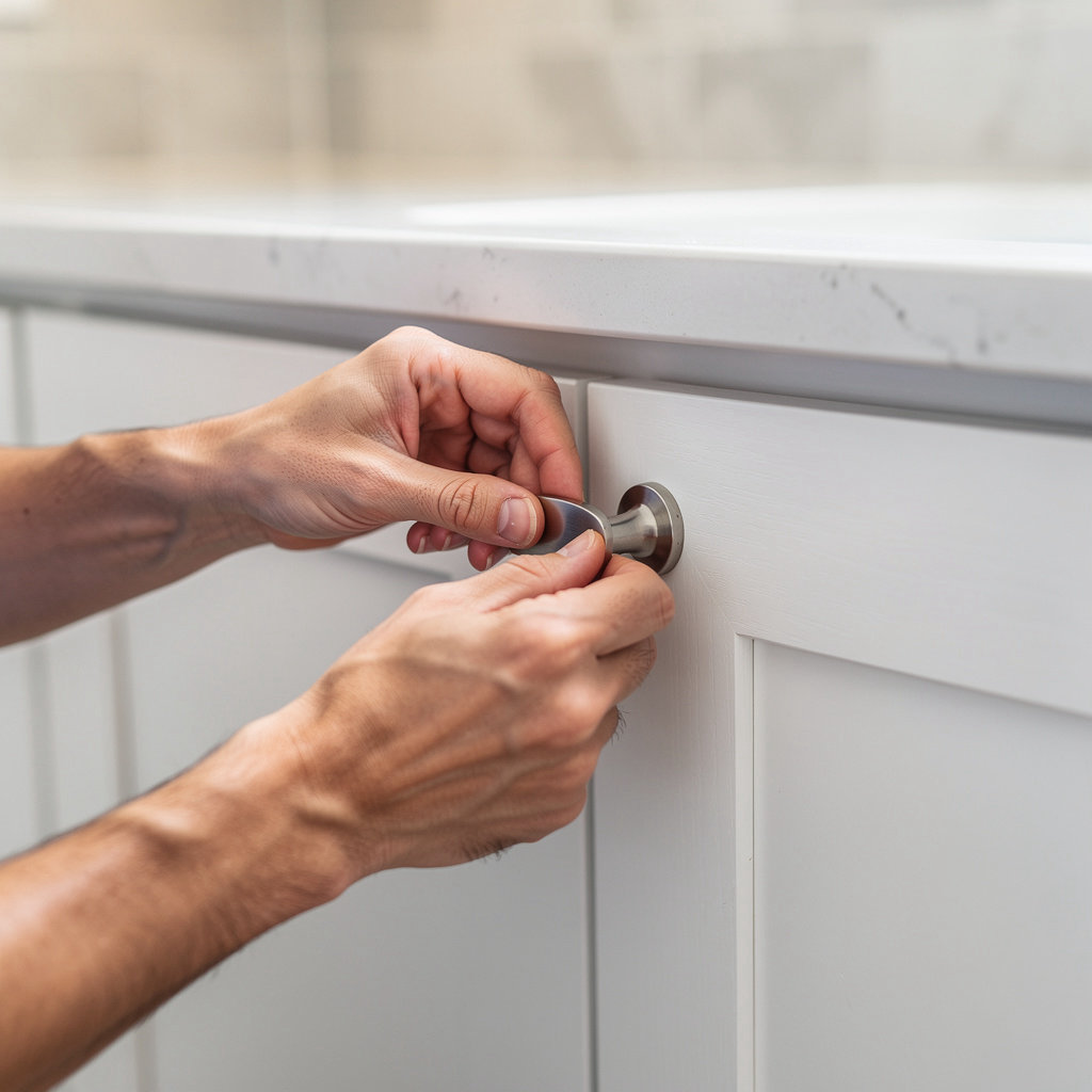 Elite Home Remodeling kitchen portfolio showcase featuring a modern Naperville kitchen with quartz countertops and custom cabinetry